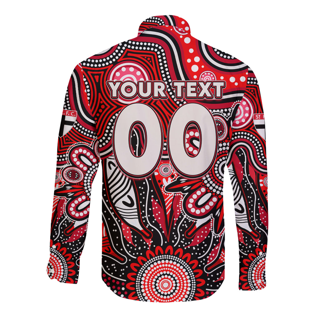 Personalised Saints NAIDOC Week 2024 Long Sleeve Button Shirt Aussie Aboriginal Art