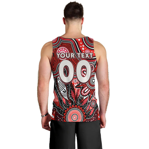 Personalised Saints NAIDOC Week 2024 Men Tank Top Aussie Aboriginal Art