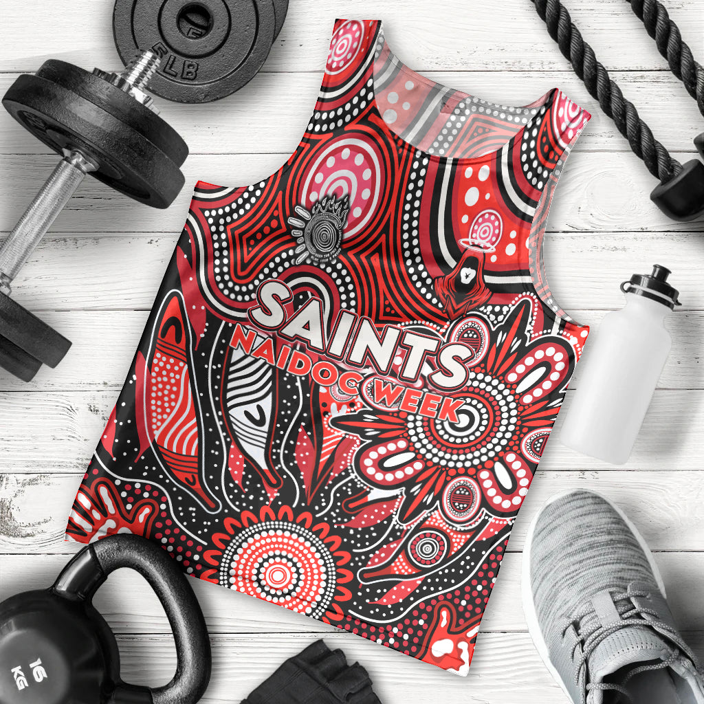 Personalised Saints NAIDOC Week 2024 Men Tank Top Aussie Aboriginal Art