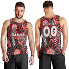 Personalised Saints NAIDOC Week 2024 Men Tank Top Aussie Aboriginal Art