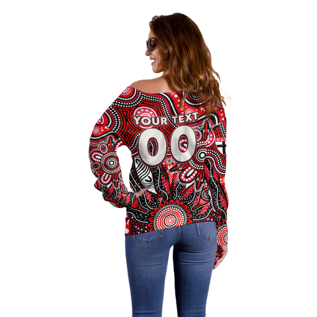 Personalised Saints NAIDOC Week 2024 Off Shoulder Sweater Aussie Aboriginal Art