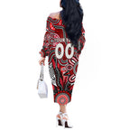 Personalised Saints NAIDOC Week 2024 Off The Shoulder Long Sleeve Dress Aussie Aboriginal Art