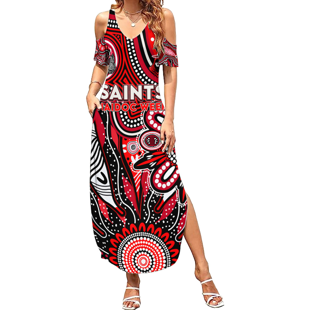 Personalised Saints NAIDOC Week 2024 Summer Maxi Dress Aussie Aboriginal Art