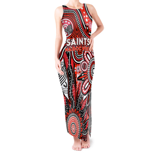Personalised Saints NAIDOC Week 2024 Tank Maxi Dress Aussie Aboriginal Art