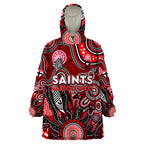 Personalised Saints NAIDOC Week 2024 Wearable Blanket Hoodie Aussie Aboriginal Art