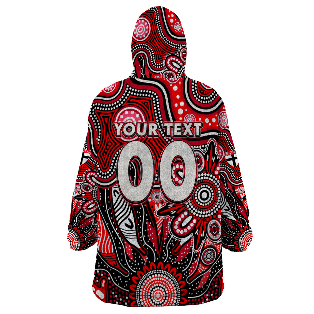 Personalised Saints NAIDOC Week 2024 Wearable Blanket Hoodie Aussie Aboriginal Art