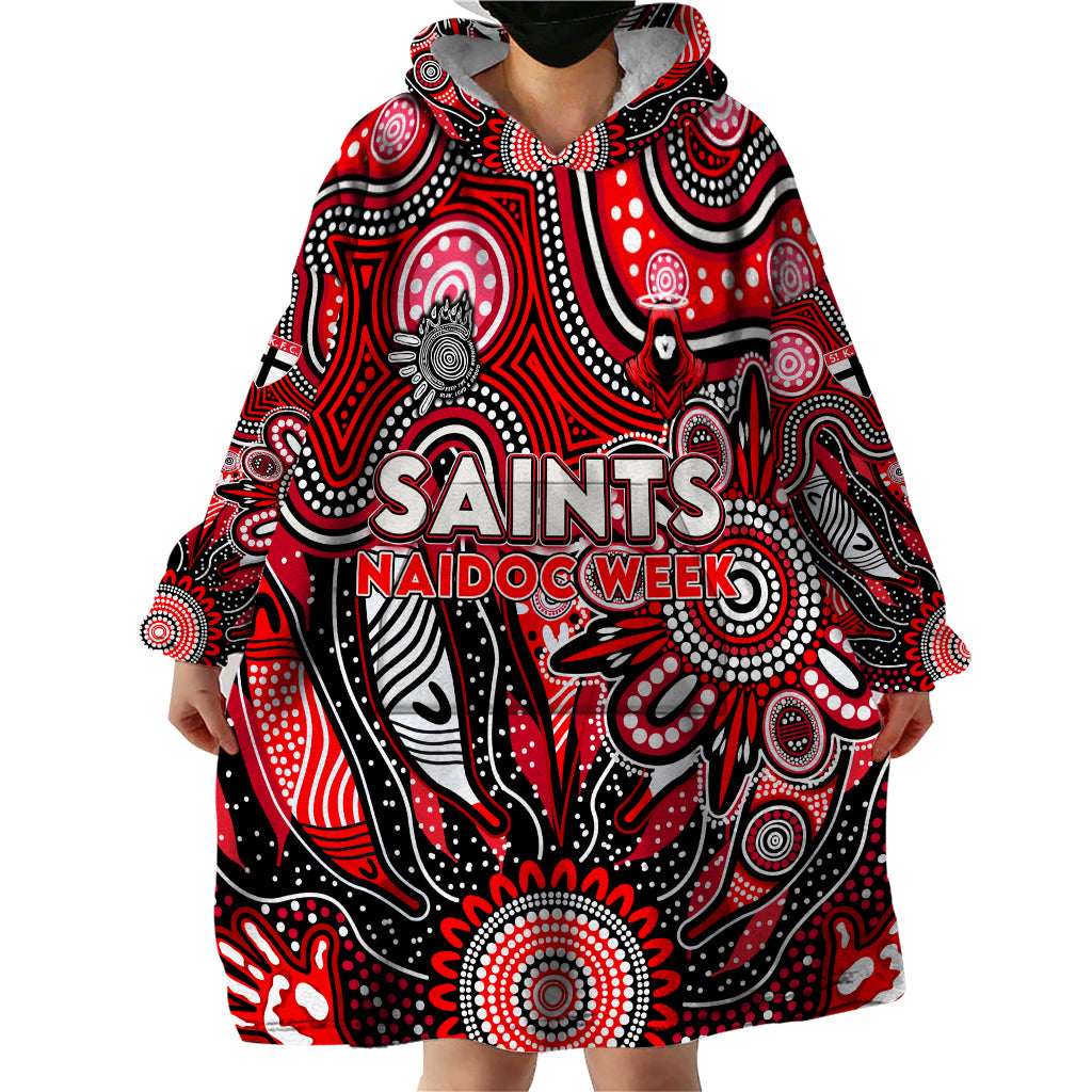 Personalised Saints NAIDOC Week 2024 Wearable Blanket Hoodie Aussie Aboriginal Art