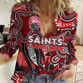 Personalised Saints NAIDOC Week 2024 Women Casual Shirt Aussie Aboriginal Art