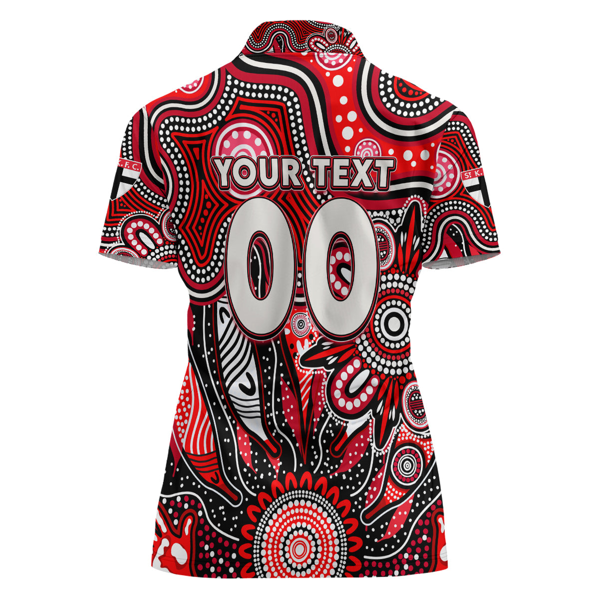 Personalised Saints NAIDOC Week 2024 Women Polo Shirt Aussie Aboriginal Art