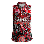 Personalised Saints NAIDOC Week 2024 Women Sleeveless Polo Shirt Aussie Aboriginal Art