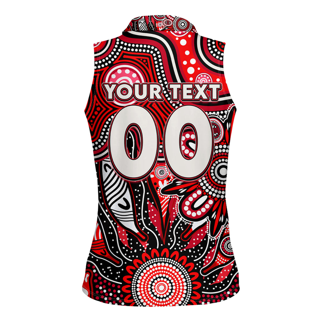Personalised Saints NAIDOC Week 2024 Women Sleeveless Polo Shirt Aussie Aboriginal Art