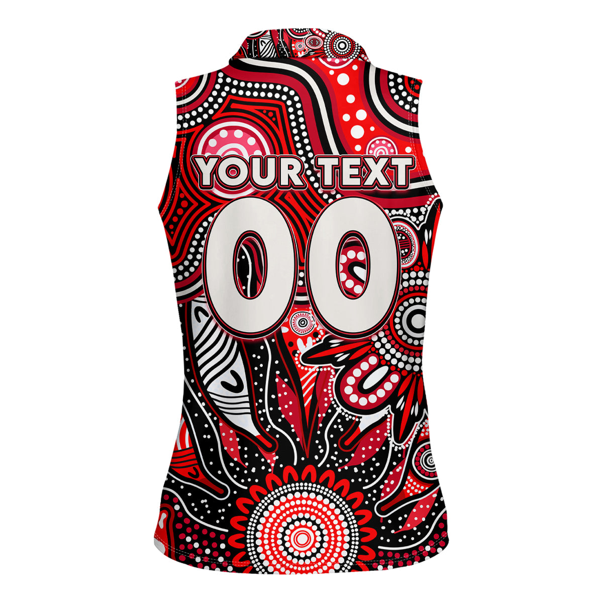 Personalised Saints NAIDOC Week 2024 Women Sleeveless Polo Shirt Aussie Aboriginal Art