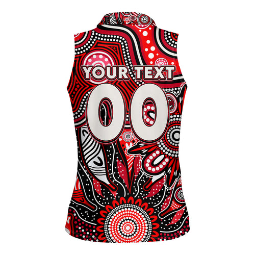 Personalised Saints NAIDOC Week 2024 Women Sleeveless Polo Shirt Aussie Aboriginal Art
