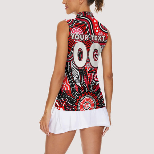Personalised Saints NAIDOC Week 2024 Women Sleeveless Polo Shirt Aussie Aboriginal Art