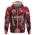 Personalised Saints NAIDOC Week 2024 Zip Hoodie Aussie Aboriginal Art