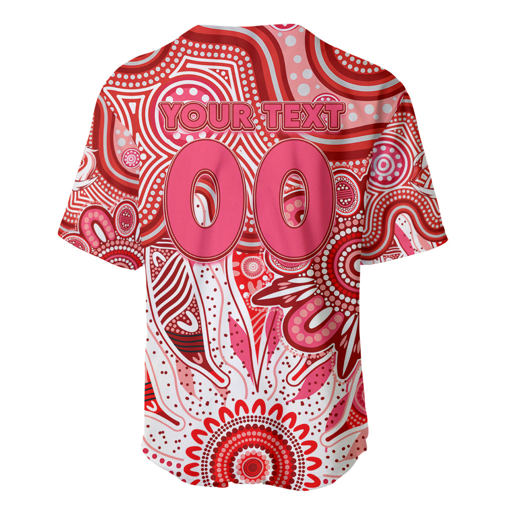 Personalised Swans NAIDOC Week 2024 Baseball Jersey Aussie Aboriginal Art