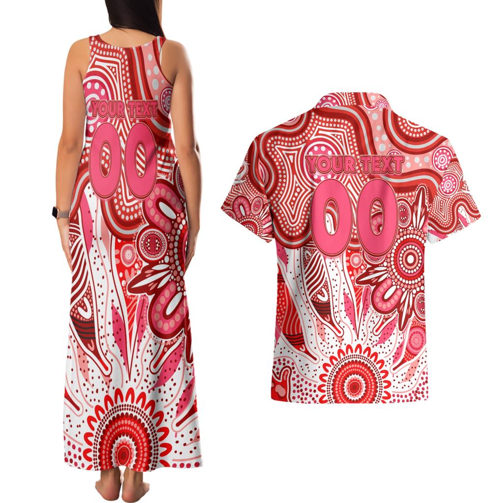 Personalised Swans NAIDOC Week 2024 Couples Matching Tank Maxi Dress and Hawaiian Shirt Aussie Aboriginal Art