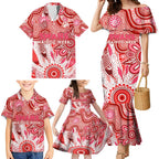 Personalised Swans NAIDOC Week 2024 Family Matching Mermaid Dress and Hawaiian Shirt Aussie Aboriginal Art