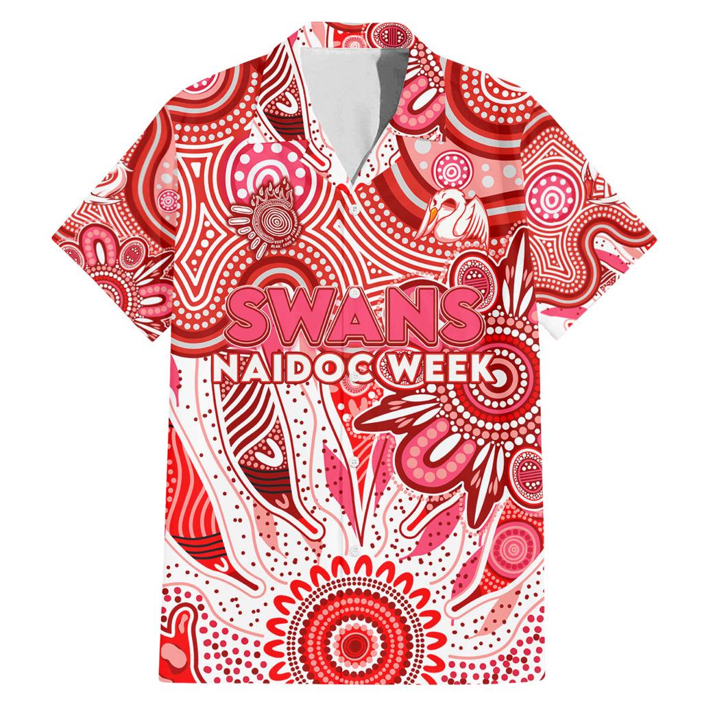 Personalised Swans NAIDOC Week 2024 Family Matching Mermaid Dress and Hawaiian Shirt Aussie Aboriginal Art