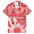 Personalised Swans NAIDOC Week 2024 Family Matching Off The Shoulder Long Sleeve Dress and Hawaiian Shirt Aussie Aboriginal Art
