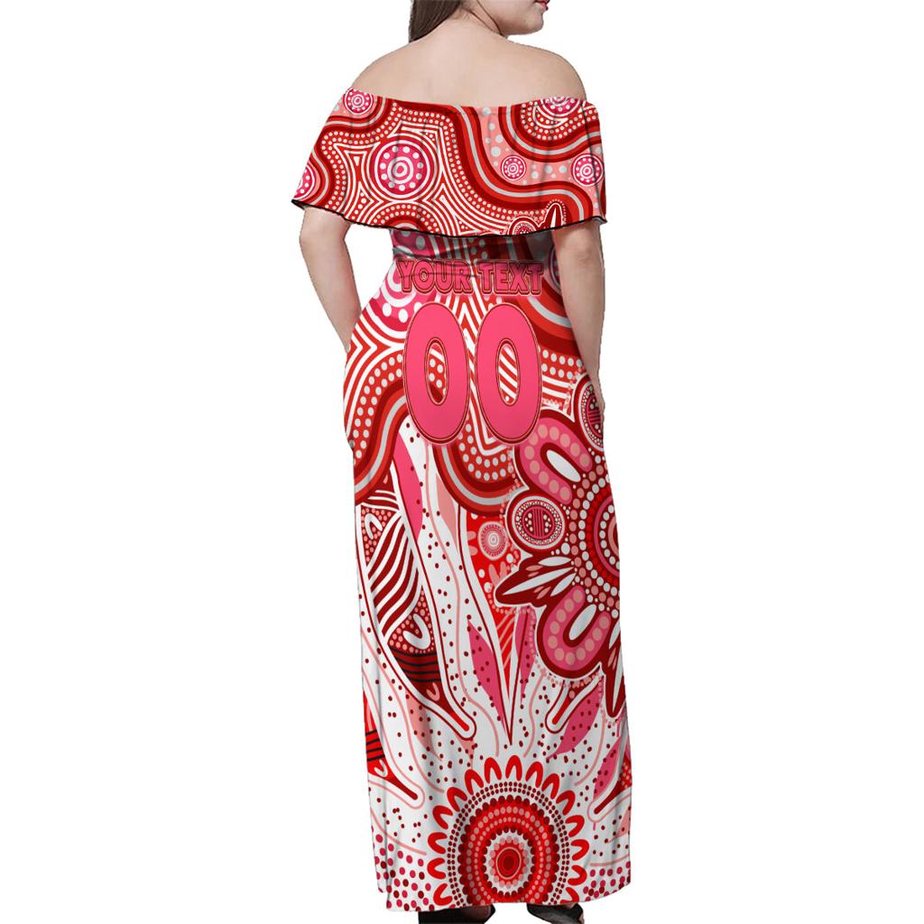 Personalised Swans NAIDOC Week 2024 Family Matching Off Shoulder Maxi Dress and Hawaiian Shirt Aussie Aboriginal Art