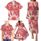 Personalised Swans NAIDOC Week 2024 Family Matching Puletasi and Hawaiian Shirt Aussie Aboriginal Art