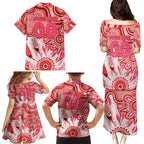 Personalised Swans NAIDOC Week 2024 Family Matching Puletasi and Hawaiian Shirt Aussie Aboriginal Art