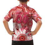 Personalised Swans NAIDOC Week 2024 Family Matching Short Sleeve Bodycon Dress and Hawaiian Shirt Aussie Aboriginal Art