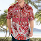 Personalised Swans NAIDOC Week 2024 Hawaiian Shirt Aussie Aboriginal Art