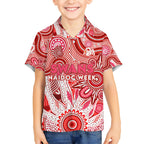 Personalised Swans NAIDOC Week 2024 Kid Hawaiian Shirt Aussie Aboriginal Art