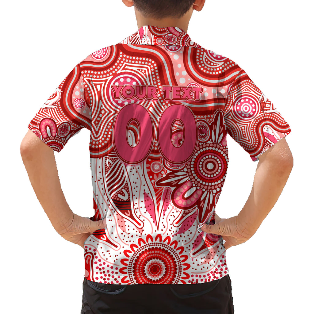 Personalised Swans NAIDOC Week 2024 Kid Hawaiian Shirt Aussie Aboriginal Art