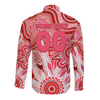 Personalised Swans NAIDOC Week 2024 Long Sleeve Button Shirt Aussie Aboriginal Art
