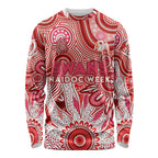 Personalised Swans NAIDOC Week 2024 Long Sleeve Shirt Aussie Aboriginal Art