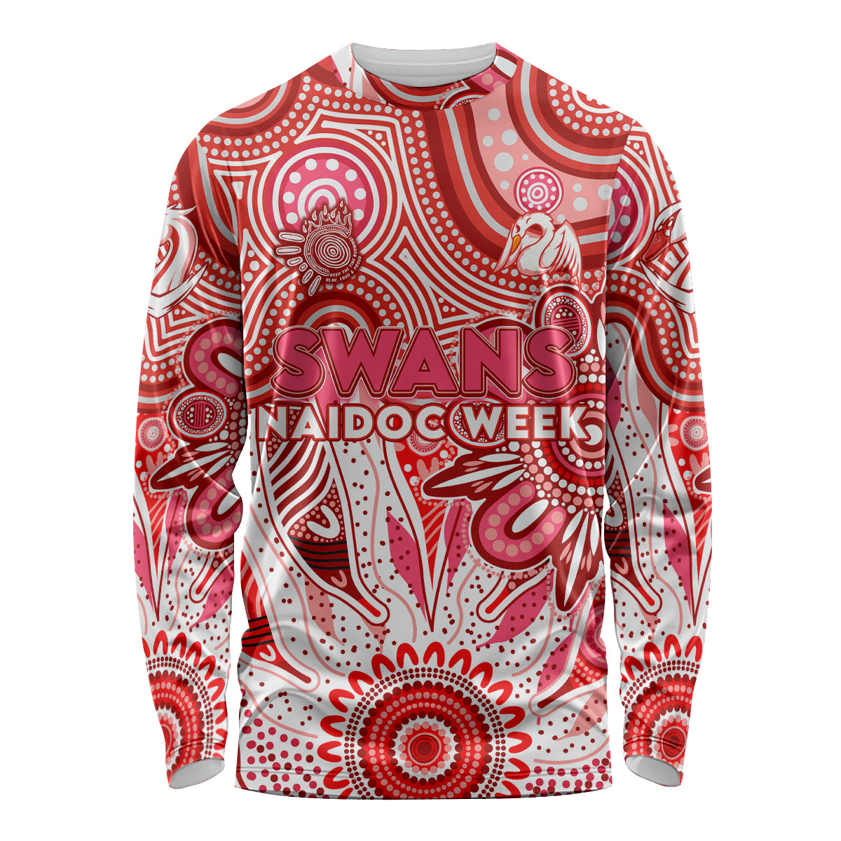 Personalised Swans NAIDOC Week 2024 Long Sleeve Shirt Aussie Aboriginal Art