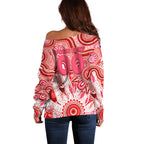 Personalised Swans NAIDOC Week 2024 Off Shoulder Sweater Aussie Aboriginal Art