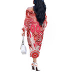 Personalised Swans NAIDOC Week 2024 Off The Shoulder Long Sleeve Dress Aussie Aboriginal Art