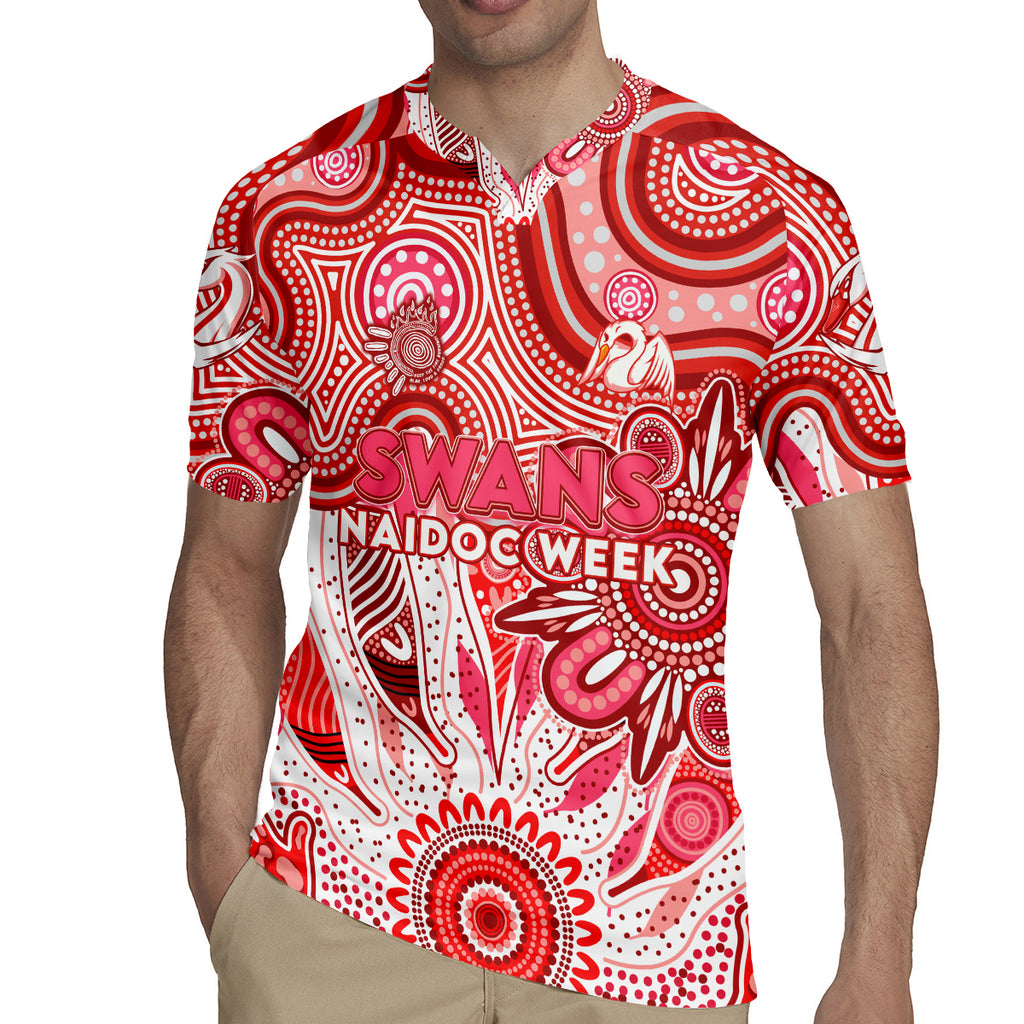 Personalised Swans NAIDOC Week 2024 Rugby Jersey Aussie Aboriginal Art