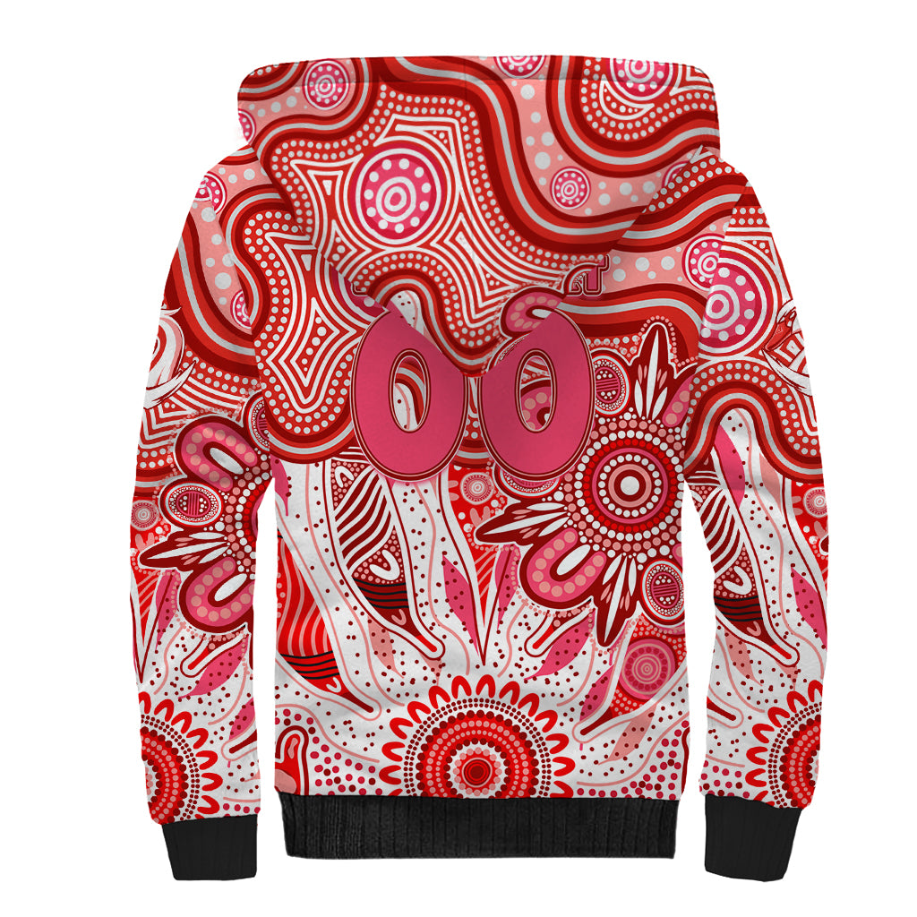 Personalised Swans NAIDOC Week 2024 Sherpa Hoodie Aussie Aboriginal Art