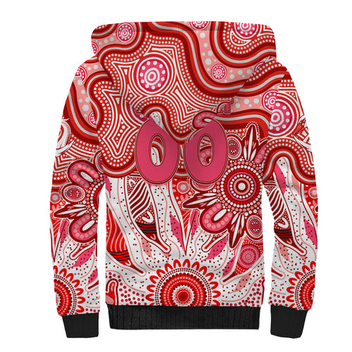 Personalised Swans NAIDOC Week 2024 Sherpa Hoodie Aussie Aboriginal Art