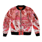 Personalised Swans NAIDOC Week 2024 Sleeve Zip Bomber Jacket Aussie Aboriginal Art