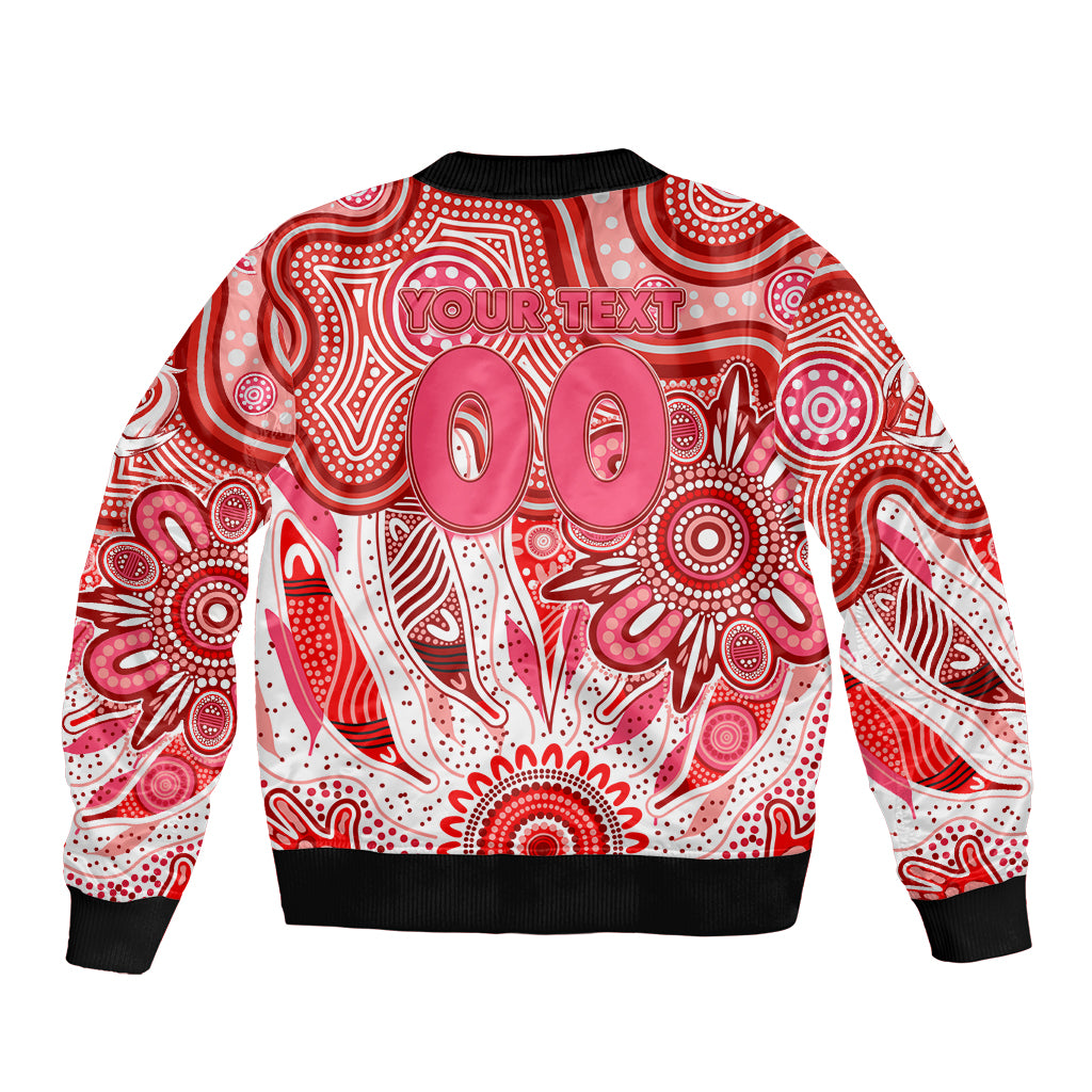 Personalised Swans NAIDOC Week 2024 Sleeve Zip Bomber Jacket Aussie Aboriginal Art