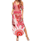 Personalised Swans NAIDOC Week 2024 Summer Maxi Dress Aussie Aboriginal Art