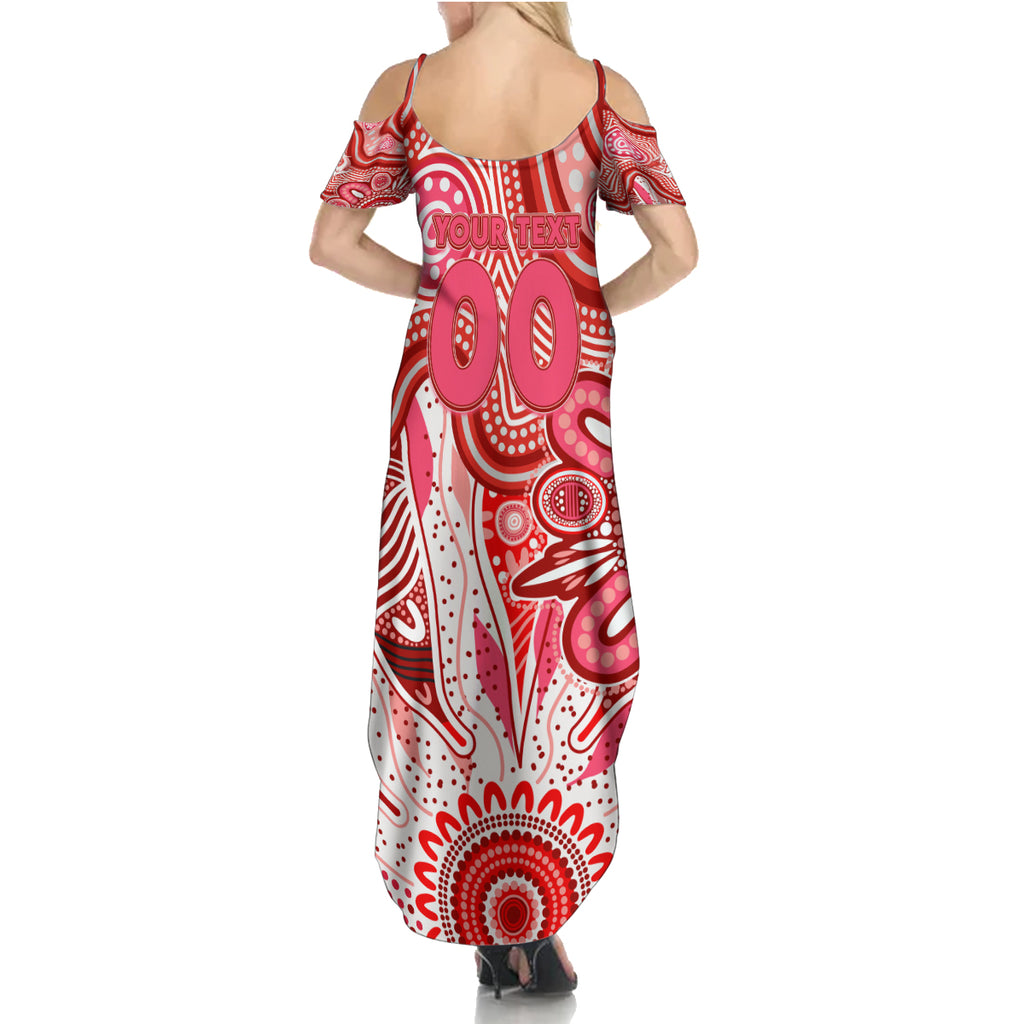 Personalised Swans NAIDOC Week 2024 Summer Maxi Dress Aussie Aboriginal Art