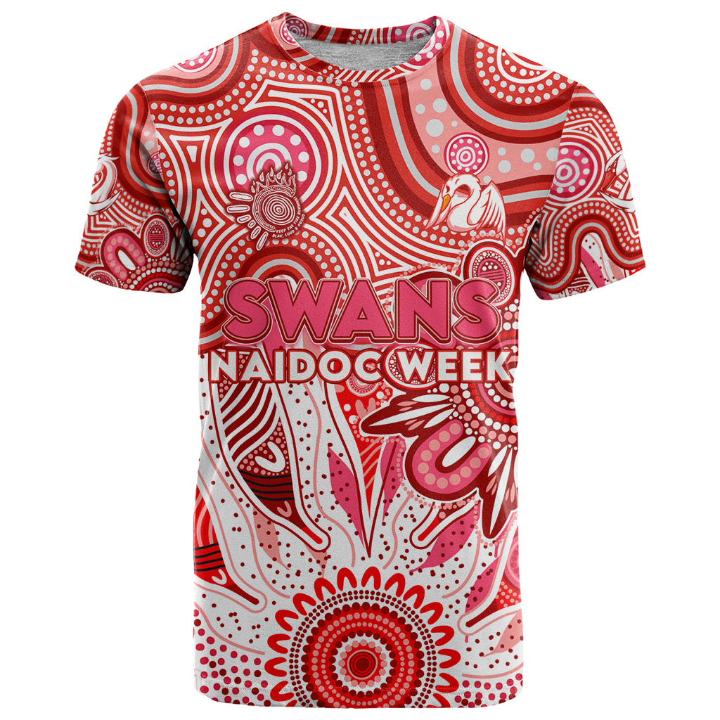 Personalised Swans NAIDOC Week 2024 T Shirt Aussie Aboriginal Art