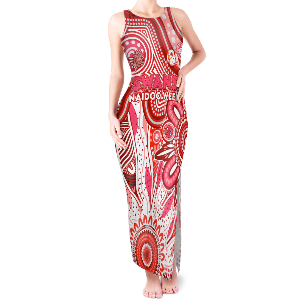 Personalised Swans NAIDOC Week 2024 Tank Maxi Dress Aussie Aboriginal Art