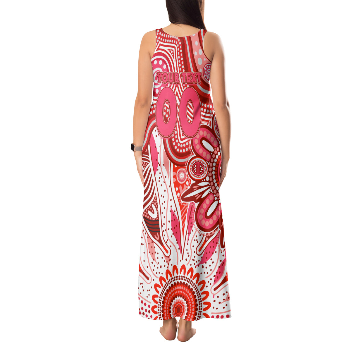 Personalised Swans NAIDOC Week 2024 Tank Maxi Dress Aussie Aboriginal Art