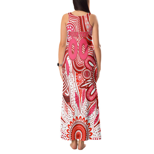 Personalised Swans NAIDOC Week 2024 Tank Maxi Dress Aussie Aboriginal Art