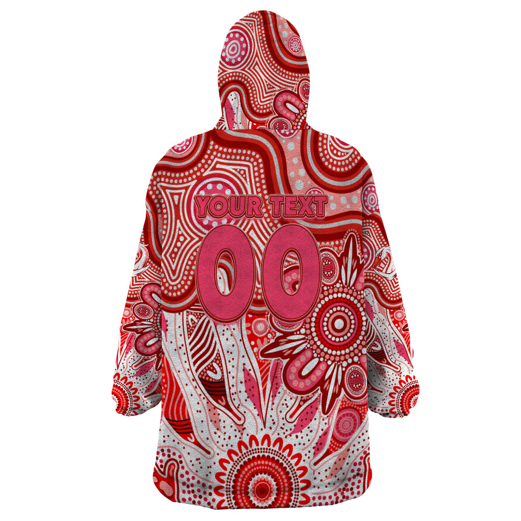 Personalised Swans NAIDOC Week 2024 Wearable Blanket Hoodie Aussie Aboriginal Art