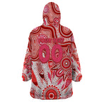 Personalised Swans NAIDOC Week 2024 Wearable Blanket Hoodie Aussie Aboriginal Art