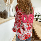 Personalised Swans NAIDOC Week 2024 Women Casual Shirt Aussie Aboriginal Art